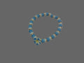 Clay beaded bracelet with gold spacers
